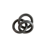 Marble Circle Chain, Black pillow