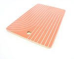 Minimal Line Curvature - Coral Red Cutting Board (FINAL SALE)