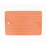 Minimal Line Curvature - Coral Red Cutting Board (FINAL SALE) pillow