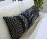 Mixed: Black Patchwork Extra Long Lumbar Pillow Case - 14x36