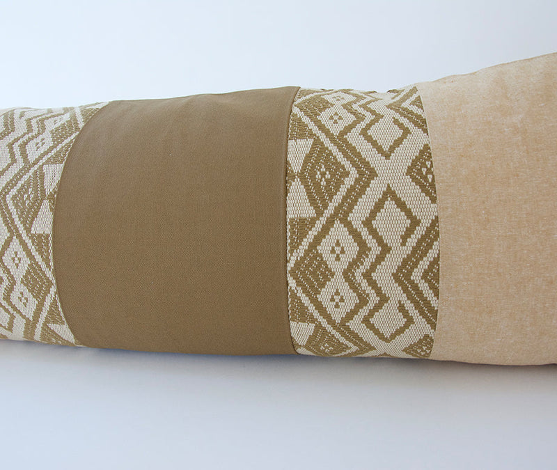 Mixed: Golden Ebony / Brown Extra Long Lumbar Pillow Case - 14x36