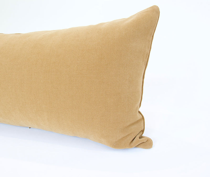 Mustard Extra Long Lumbar Pillow Case - 14x36