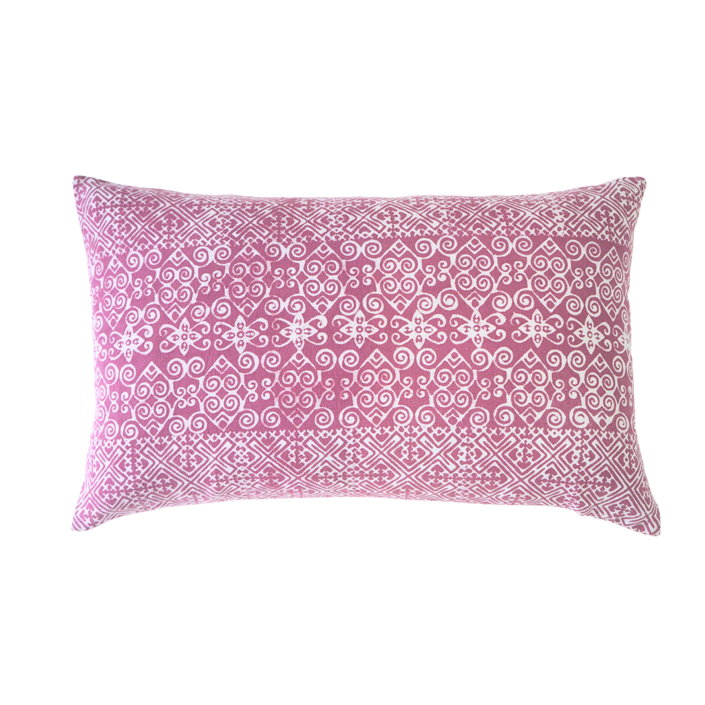 Muted Pink Vintage Batik pillow