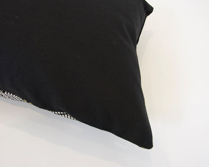 Naga Tribal Accent Pillow - Black & Yellow - 14x36
