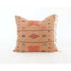 Naga Tribal Accent Pillow - Peach, Burgundy - 22x22 #1 pillow