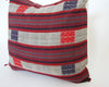 Naga Tribal Accent Pillow - Red, Purple, Burgundy - 20x20 (With Fringe)