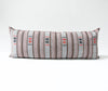 Naga Tribal Extra Long Lumbar Pillow Case - Black, Red, Grey, Peach - 14x36