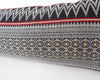 Naga Tribal Extra Long Lumbar Pillow - Black, Red, Yellow - 14x50