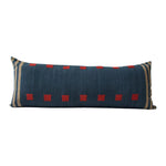 Naga Tribal Extra Long Lumbar Pillow Case - Blue, Red - 14x36 pillow