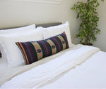 Naga Tribal Extra Long Lumbar Pillow - Green, Blue, Red - 14x36
