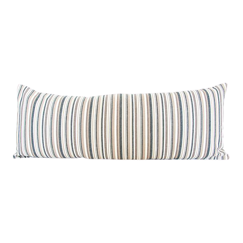 Neutral Pebble Striped Extra Long Lumbar Pillow Case - 14x36 pillow