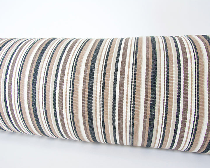 Neutral Pebble Striped Extra Long Lumbar Pillow - 14x50