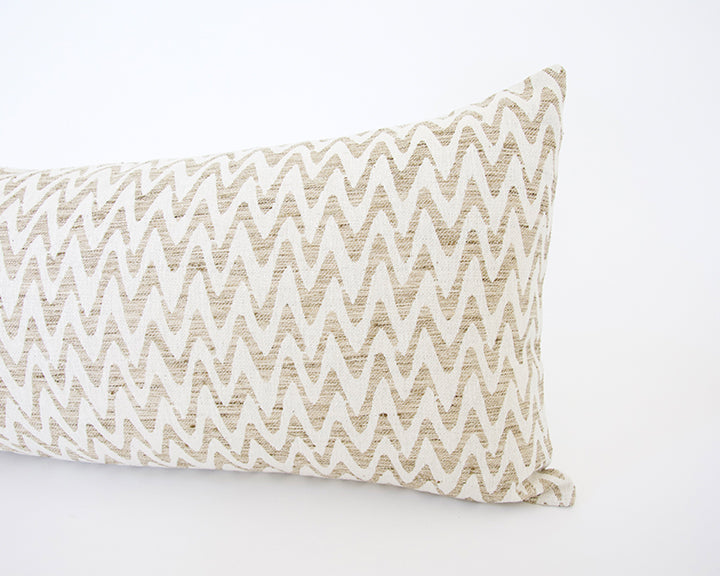Neutral Zig Zag Extra Long Lumbar Pillow - 14x36