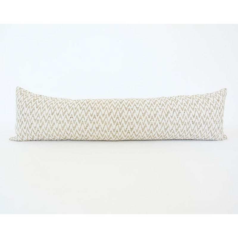Neutral Zig Zag Extra Long Lumbar Pillow - 14x50 (Only 1 left) pillow