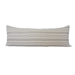 Nude, Cream & Black Striped Extra Long Lumbar Pillow Case (Horizontal Stripes) - 14x36 pillow