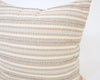 Nude, Cream & Black Striped Accent Pillow Case - 20x20