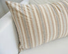 Nude, Cream & Black Striped Lumbar Pillow Case - 14x22