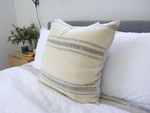 Off White & Dark Brown Bhujodi Pillow Case #1 - 22x22