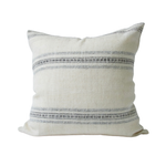 Off White & Dark Brown Bhujodi Pillow Case #1 - 22x22 pillow