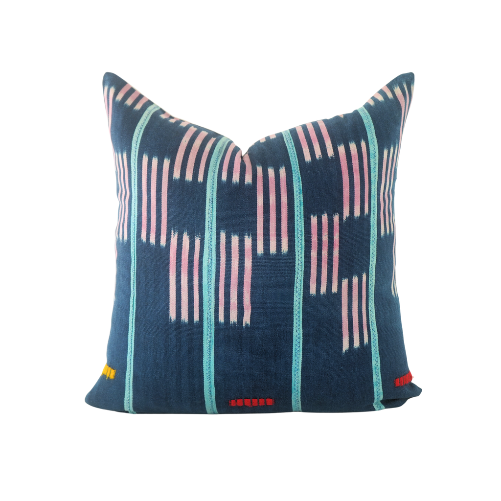 Pink Stripes Vintage Baule no. 2 pillow