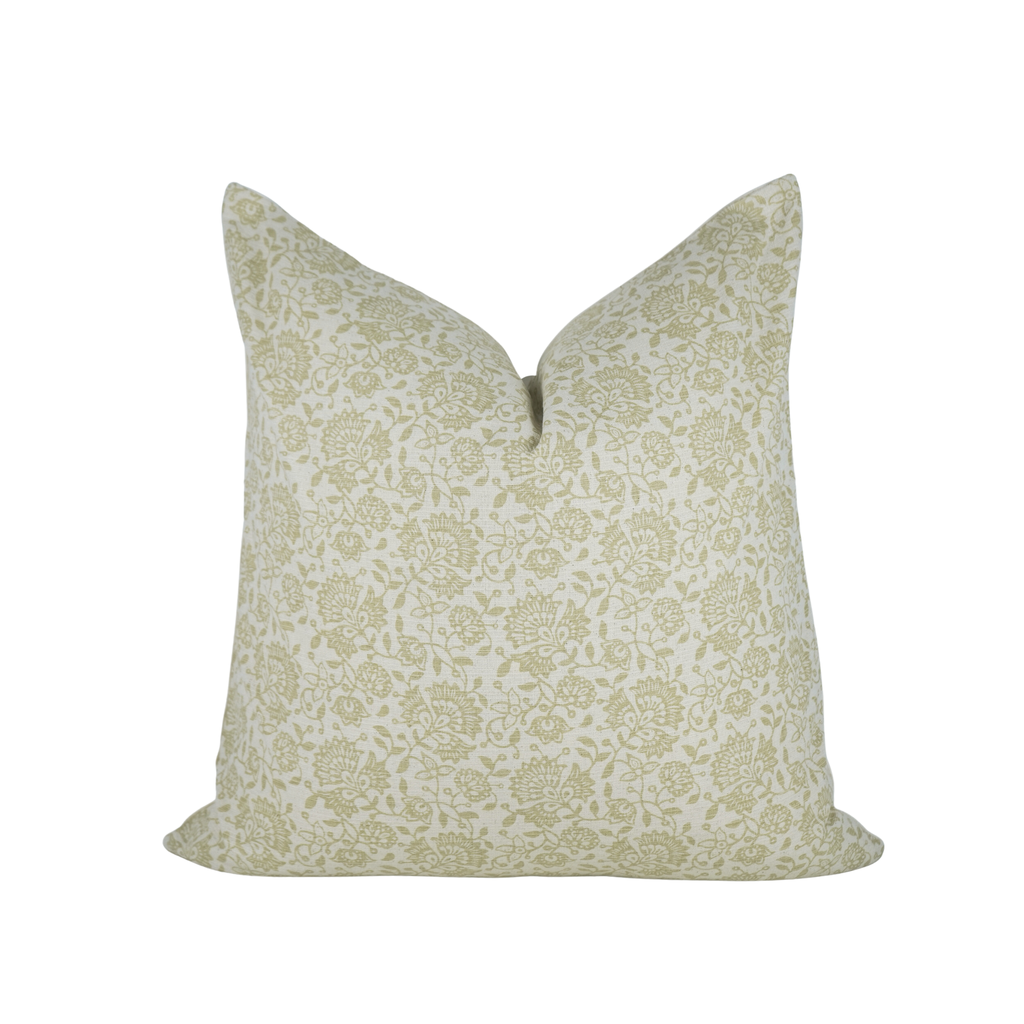 Sara Floral Block Print pillow