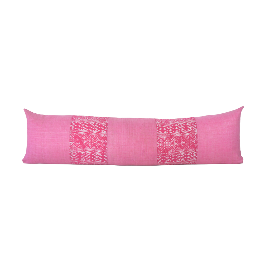Mixed Kalia Electric Pink Batik & Hmong pillow