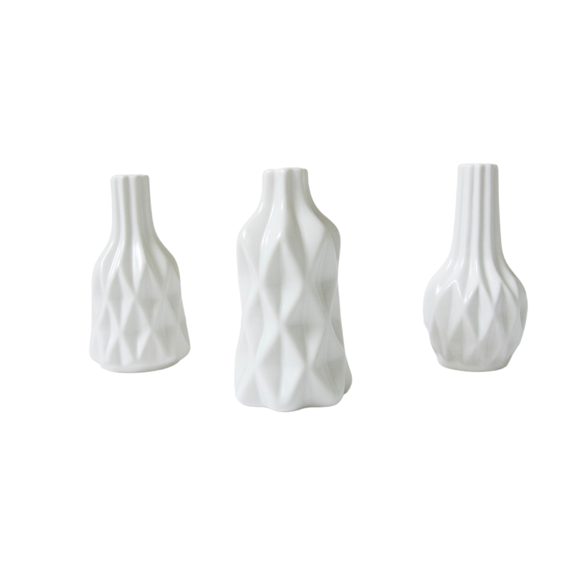 Small Ceramic Vase Set - White pillow