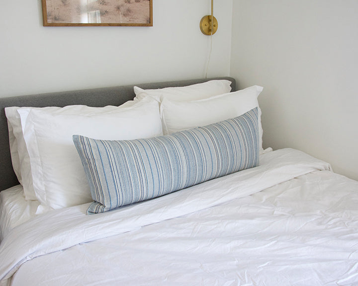 Soft Blues Extra Long Lumbar Pillow - 14x36