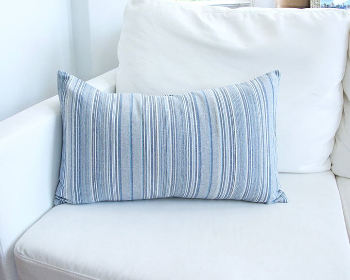 Soft Blues Lumbar Pillow - 14x22