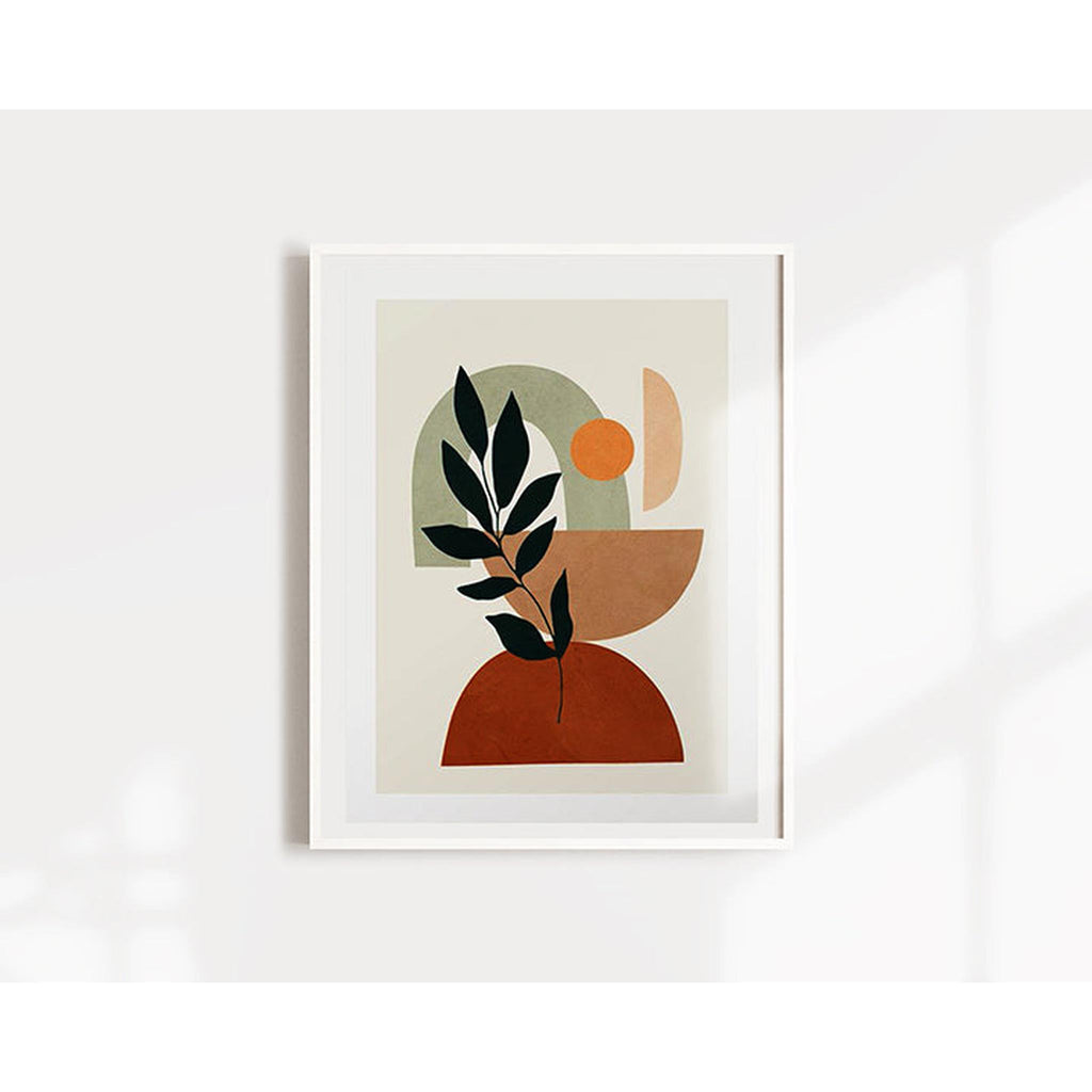 Soft Shapes IV Plant Art Print (FINAL SALE) pillow