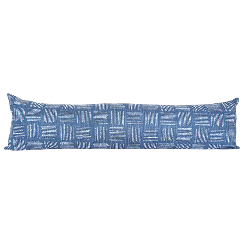 Spotted Italian Denim Extra Long Lumbar Pillow Case - 14x50 pillow