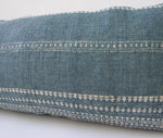 Stone Blue Bhujodi Extra Long Lumbar Pillow - 14x36 - #1