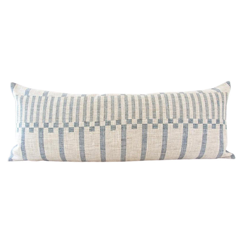 Striped Bluesmoke Extra Long Lumbar Pillow - 14x36 pillow
