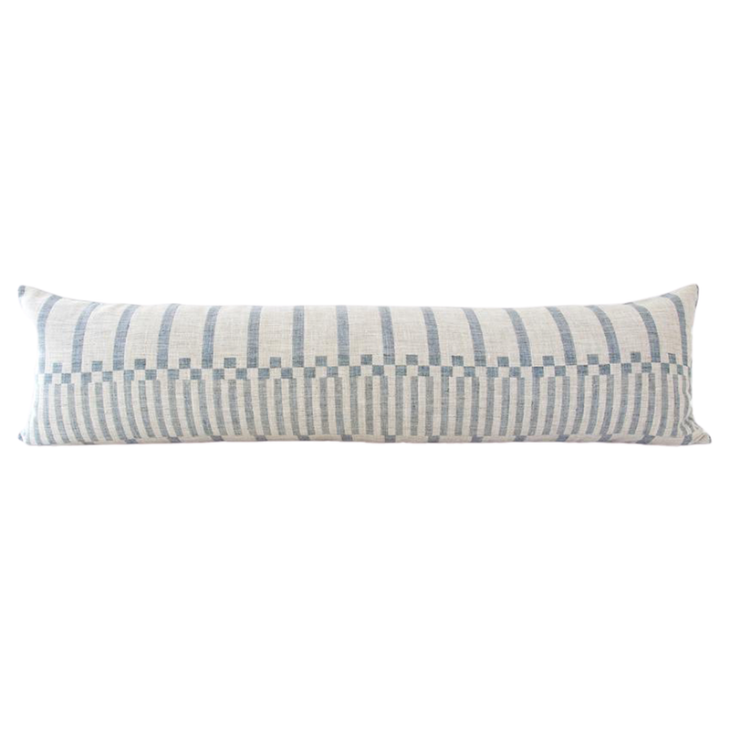 Striped Bluesmoke Extra Long Lumbar Pillow - 14x50 pillow