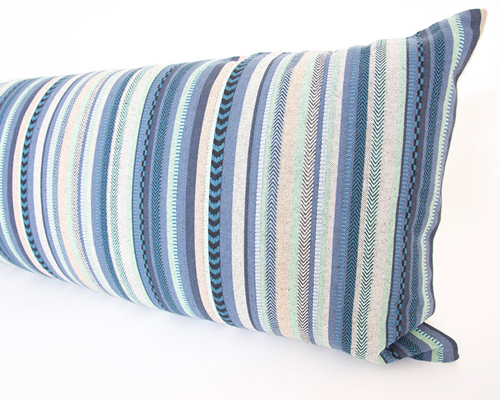 Summer Beach Party Striped Extra Long Lumbar Pillow Case - 14x36
