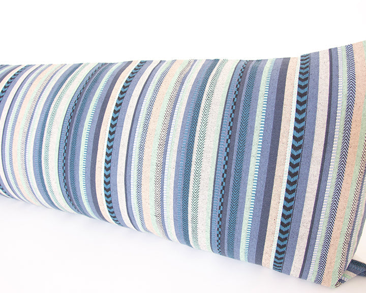 Summer Beach Party Striped Extra Long Lumbar Pillow Case - 14x50