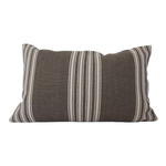 Taupe Grey & White Stripes Lumbar Pillow Case - 14x22 (FINAL SALE) pillow