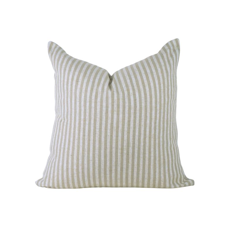 Taupe Nautical Stripe pillow