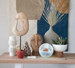 Textured Stoneware Vase, Matte Grey, 7" x 3-1/4" x 12"