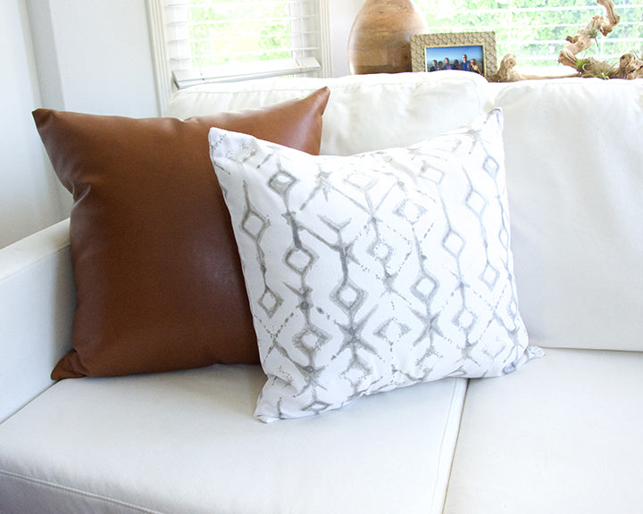 Tribal Ecru Accent Pillow Case - 20x20 (FINAL SALE)