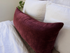 Velvet Extra Long Lumbar Pillow Case - Burgundy - 14x36