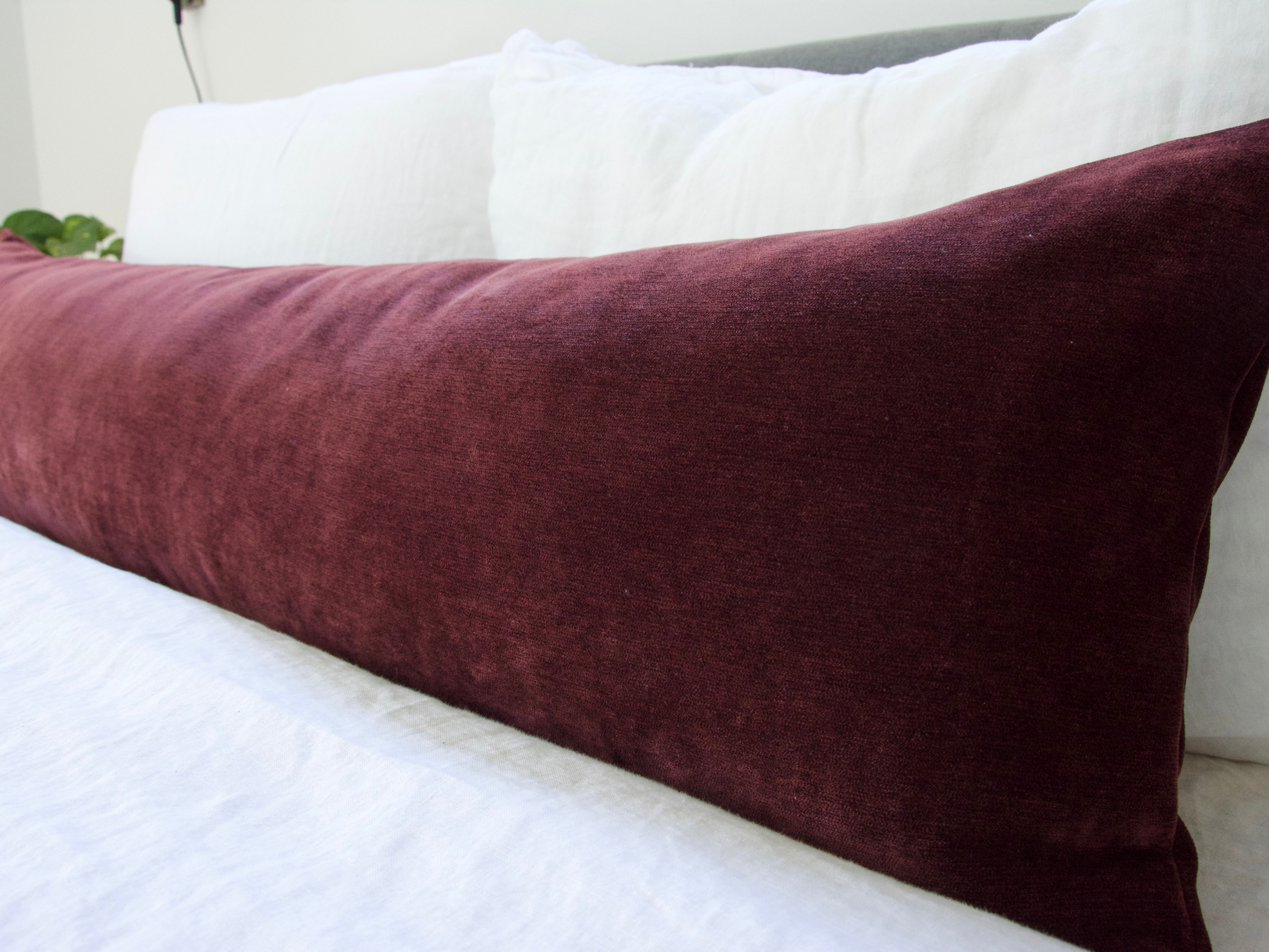 Burgundy lumbar pillow deals