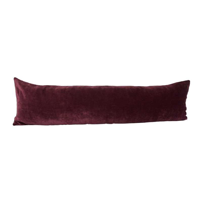 Velvet Extra Long Lumbar Pillow Case - Burgundy - 14x50 pillow