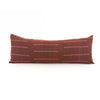 Vintage Hmong Extra Long Lumbar Pillow - Burgundy - 14x36 - #1 pillow
