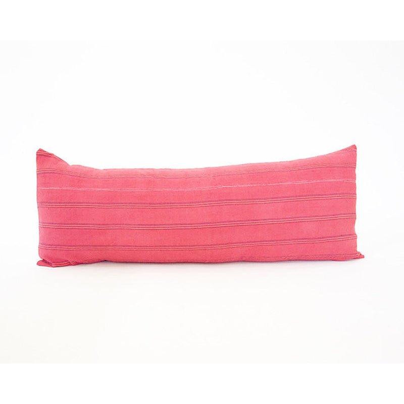 Vintage Pink Hmong Extra Long Lumbar  - 14x36 #3