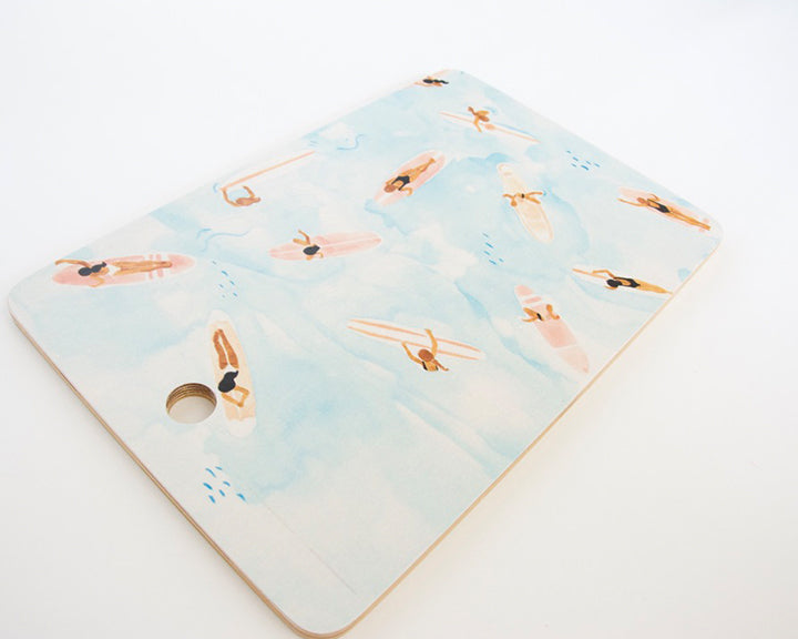 Water Color Surfers Cutting Board (FINAL SALE)