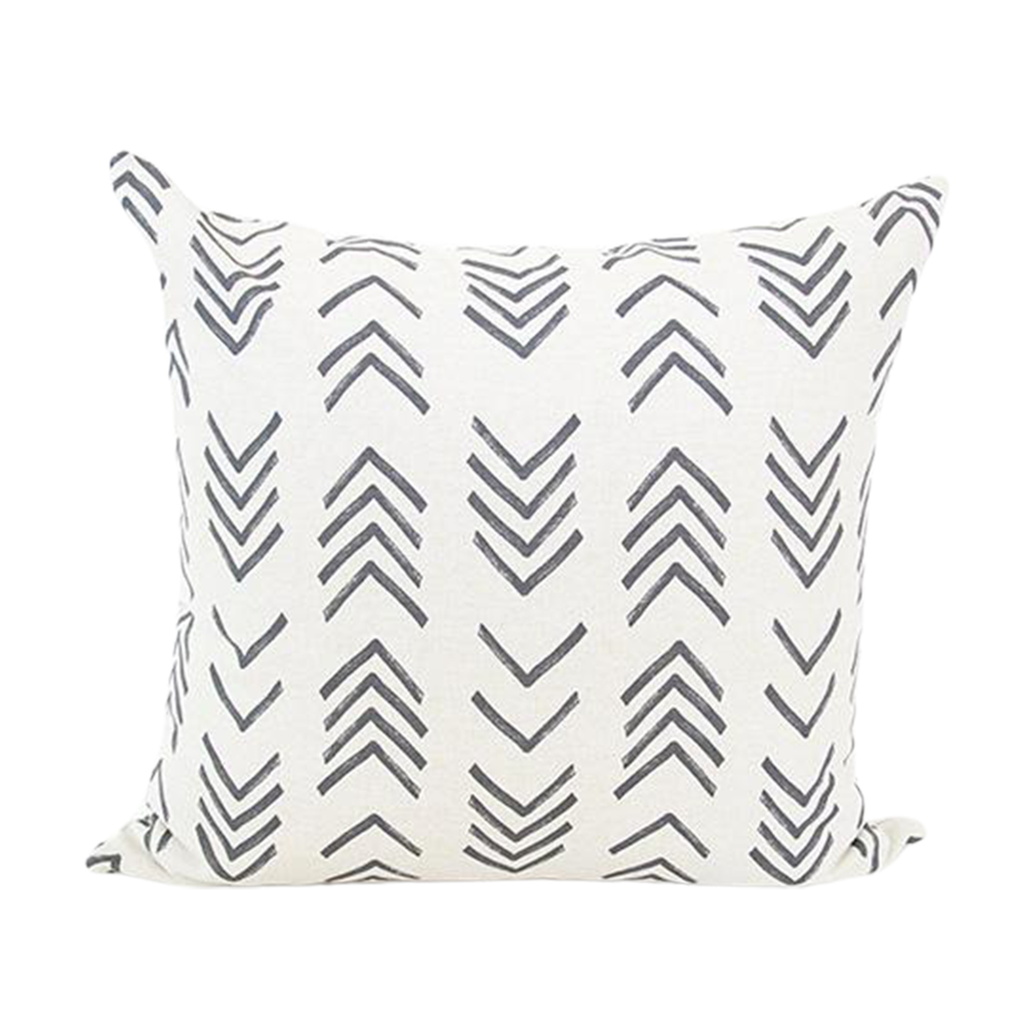 Printed Chevron Black Off White Accent Pillow Case 20x20