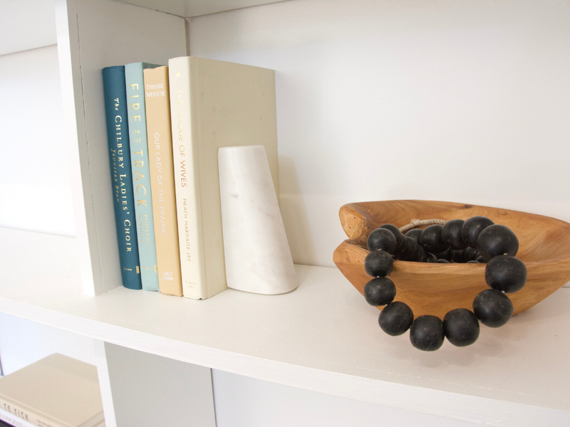 White Marble Bookends