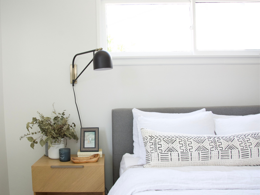 White & Black Mud Cloth Extra Long Lumbar Pillow Case - Tribal - 14x50