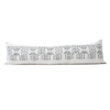 White & Black Mud Cloth Extra Long Lumbar Pillow Case - Tribal - 14x50 pillow